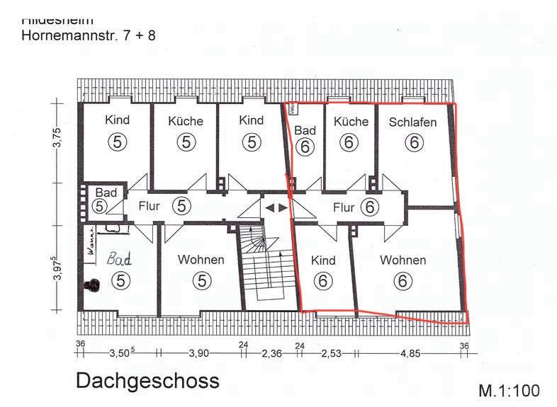 3 Zimmer Küche Bad DG 2. OG 3 zimmer