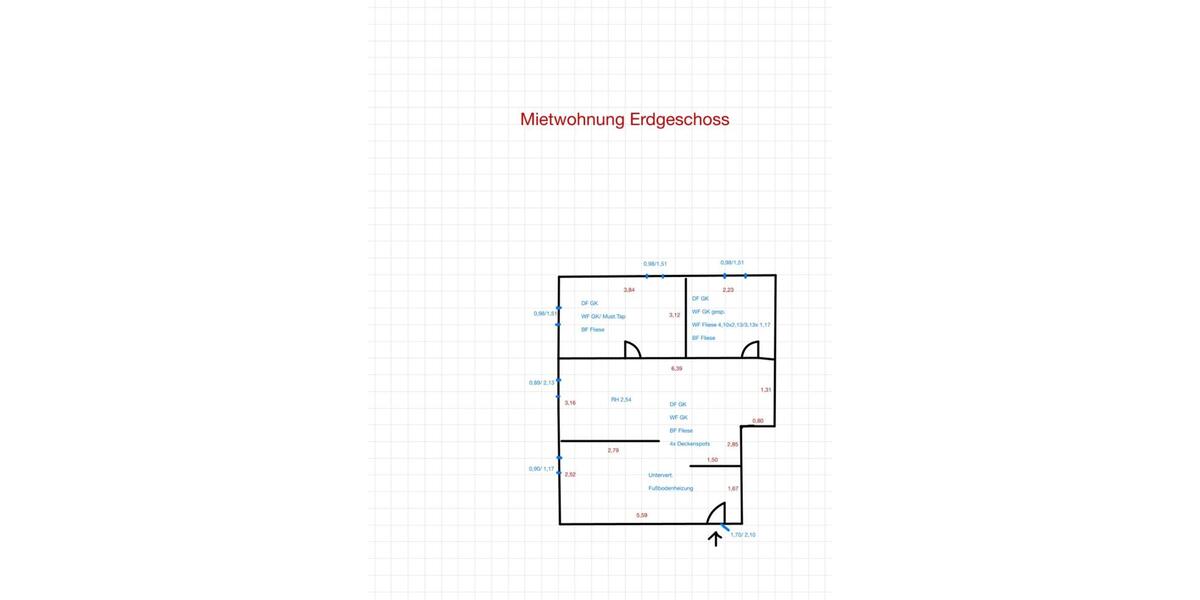 Komplett sanierte Erdgeschosswohnung – Erstbezug ab 01.03.2026 – 2 zimmer