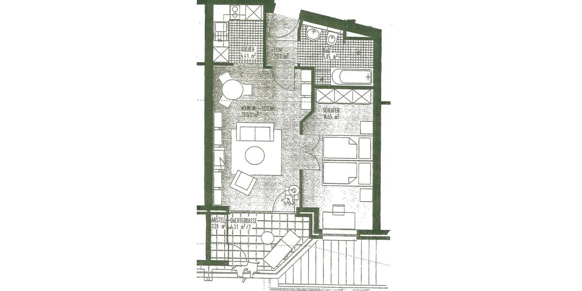 Etagenwohnung Garbsen Berenbostel - 2 Zimmer, 54 m&sup2;, 225.000&euro; | Angebot:23864472