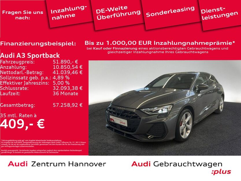 Audi A3 4.999 km 51.890 € Hannover 30179