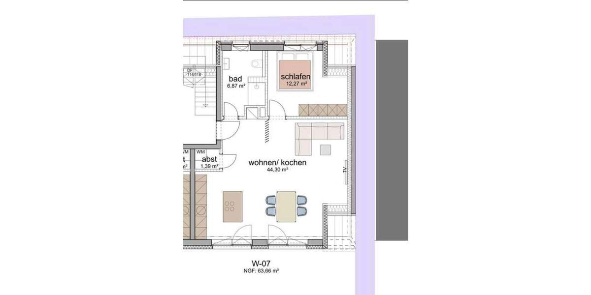 Neubau-gehobene 2-Zimmer Dachgeschosswohnung in Hainholz möbliert 2 zimmer