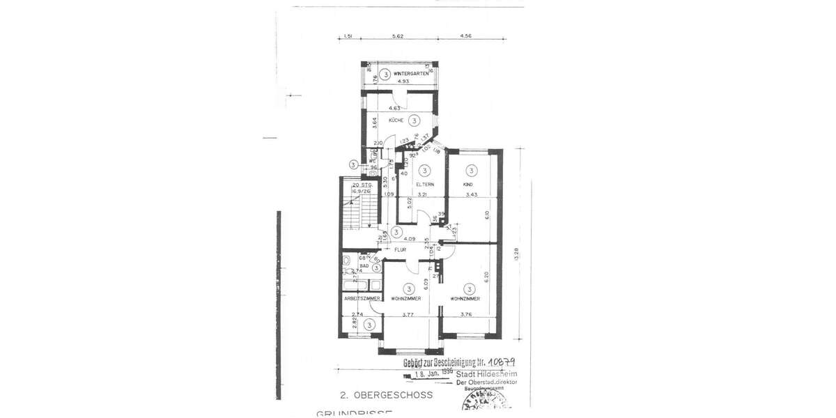Etagenwohnung Hildesheim Oststadt - 5 Zimmer, 143 m&sup2;, 1.150&euro; | Angebot:27204599