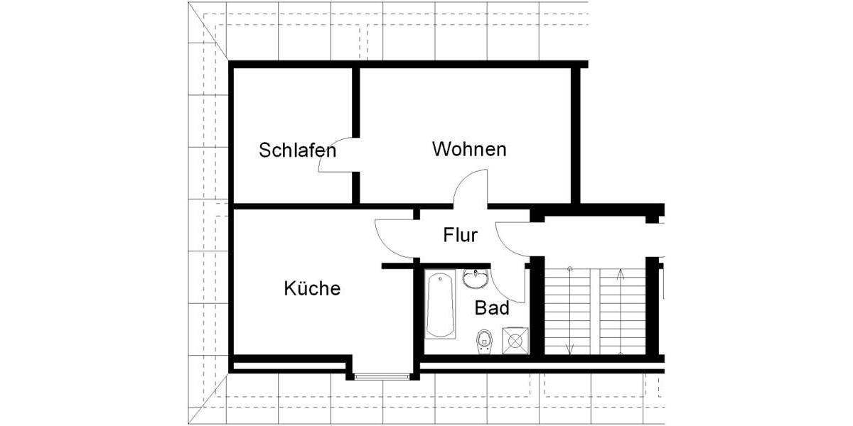 Dachgeschoßwohnung Lehrte - 2 Zimmer, 43 m&sup2;, 385&euro; | Angebot:26595276