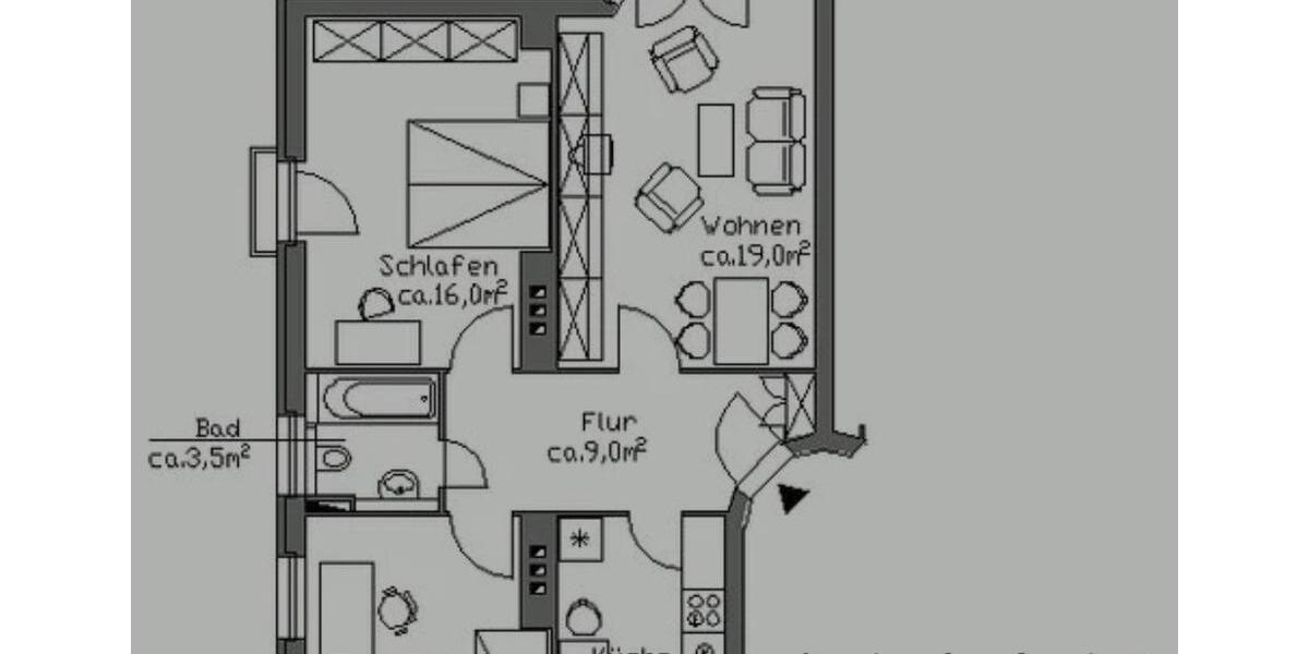 Etagenwohnung Hannover Döhren-Wülfel - 3 Zimmer, 71 m&sup2;, 1.490&euro; | Angebot:26608975