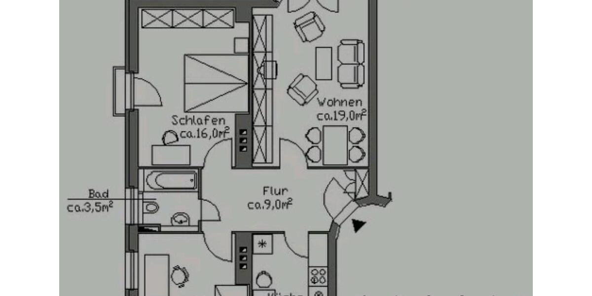 Etagenwohnung Hannover Döhren-Wülfel - 3 Zimmer, 71 m&sup2;, 1.490&euro; | Angebot:26067765