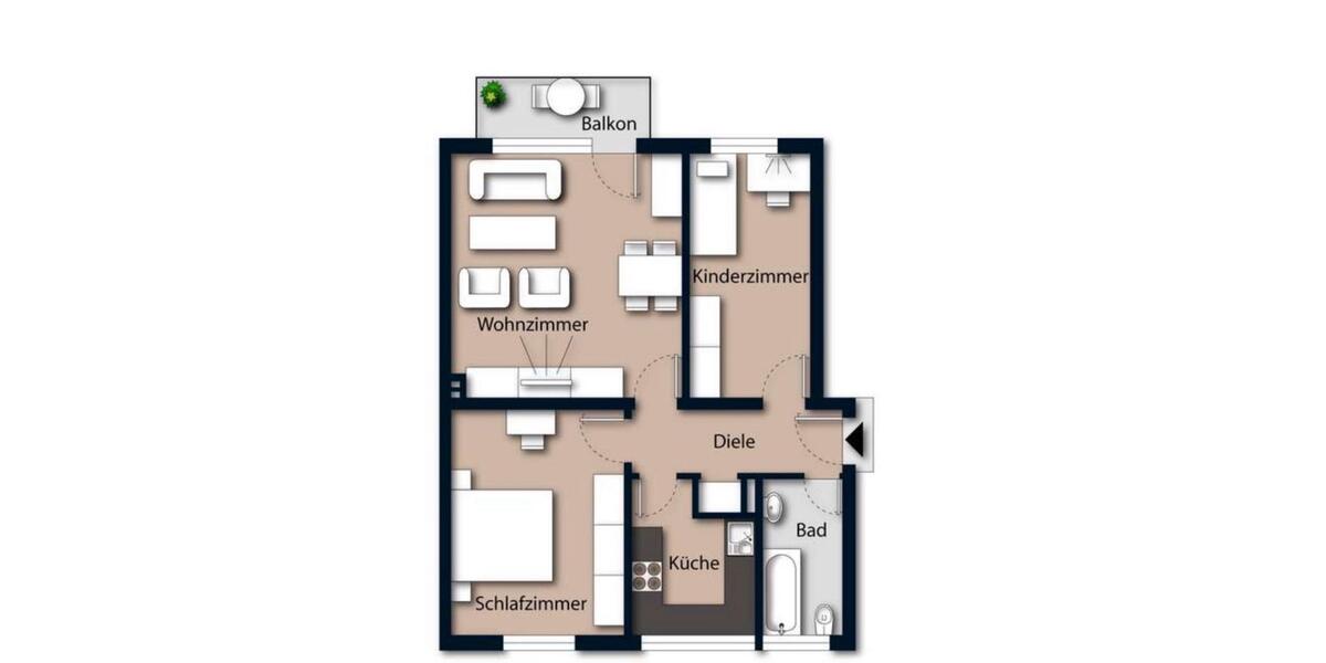 Etagenwohnung Hannover Misburg-Anderten - 3 Zimmer, 70 m&sup2;, 229.000&euro; | Angebot:27298171