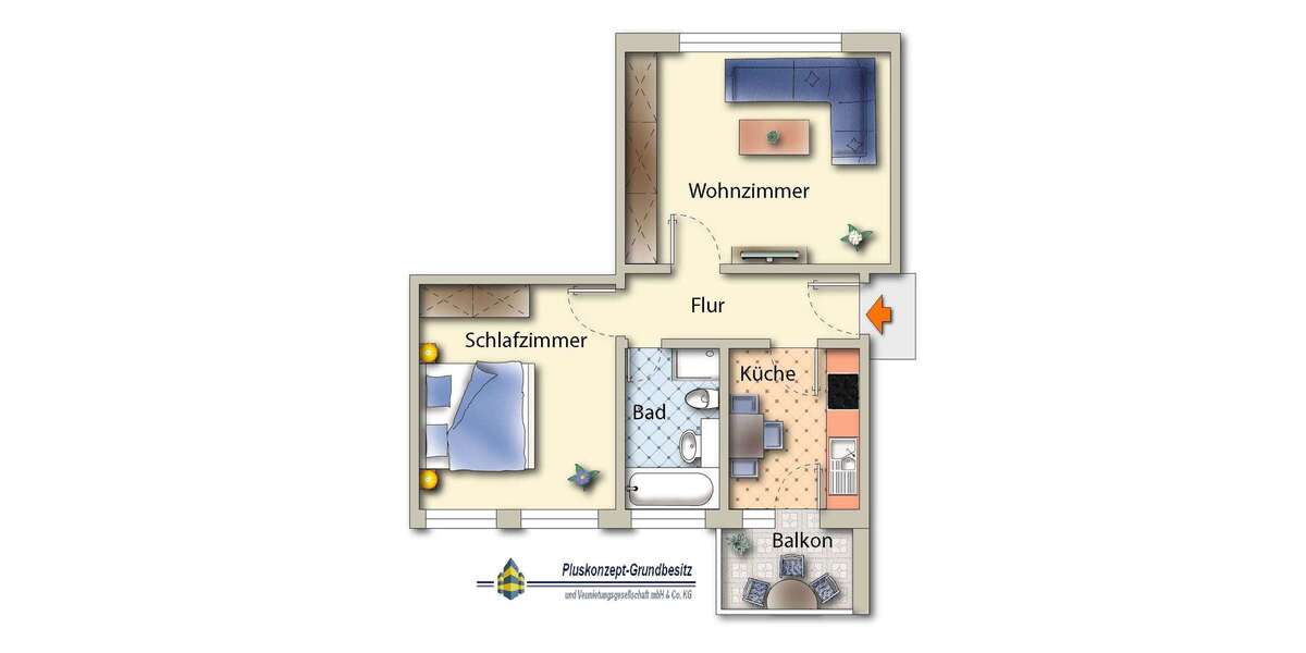 Etagenwohnung Hannover Misburg-Anderten - 2 Zimmer, 52 m&sup2;, 119.000&euro; | Angebot:27493546