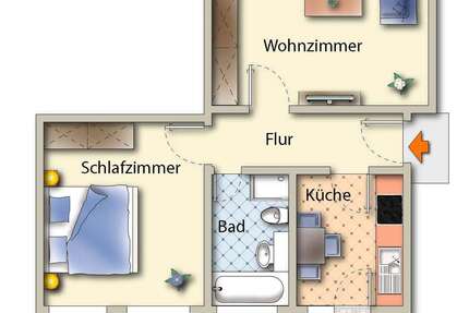 Wohnung Hannover Misburg-Anderten - 2 Zimmer, 52 m&sup2;, 119.000&euro; | Angebot:27493546