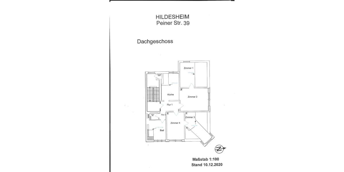 Etagenwohnung Hildesheim Himmelsthür - 4 Zimmer, 105 m&sup2;, 945&euro; | Angebot:25392851