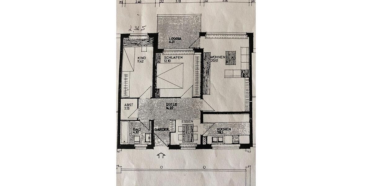 Etagenwohnung Hannover Buchholz-Kleefeld - 3.5 Zimmer, 75 m&sup2;, 1.200&euro; | Angebot:10498888