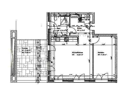 Terrassenwohnung im Neubau: 2 Zimmer mit viel Platz, Einbauküche, Parkett,Tageslichtbad, Abstellraum 2 zimmer