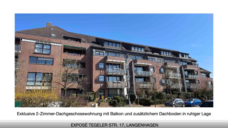 Prov.-freie, Exklusive DG-Wohnung mit EBK, Balkon & TG-Stellp. 2.5 zimmer