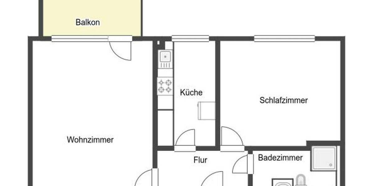 Etagenwohnung Hannover Herrenhausen - 2 Zimmer, 58 m&sup2;, 185.000&euro; | Angebot:26291008
