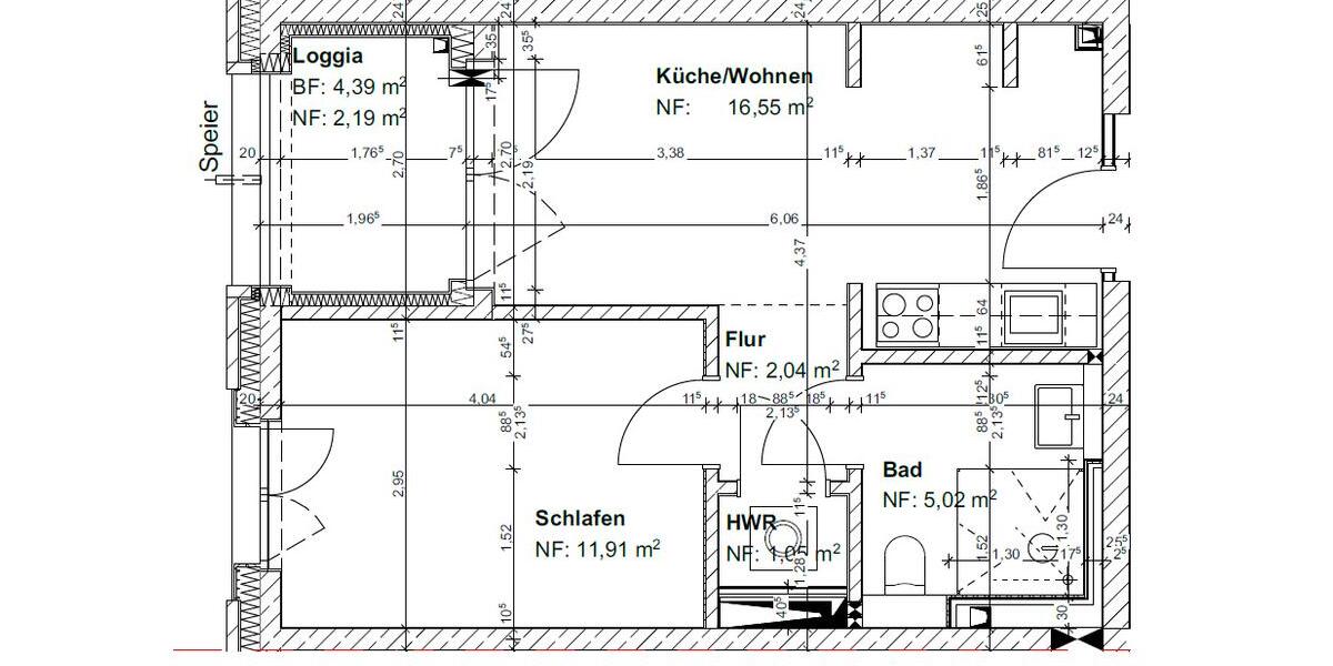 Etagenwohnung Hannover Döhren-Wülfel - 2 Zimmer, 40 m&sup2;, 650&euro; | Angebot:25718007