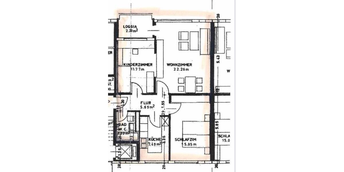 Etagenwohnung Isernhagen - 3 Zimmer, 68 m&sup2;, 215.000&euro; | Angebot:26918440