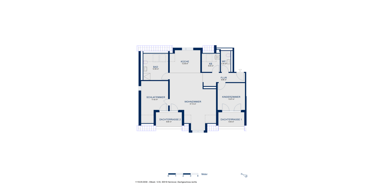 Wohnung zum Mieten in Hannover 1.450 € 112.06 m² 3 zimmer