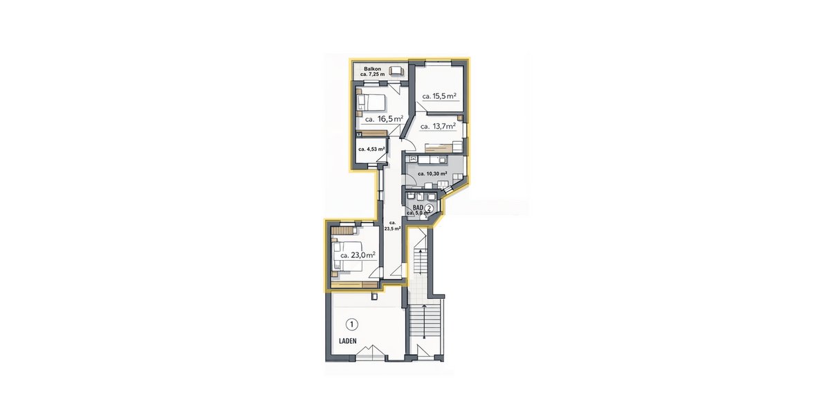 Etagenwohnung Hannover List - 4 Zimmer, 130 m&sup2;, 430.000&euro; | Angebot:27627161