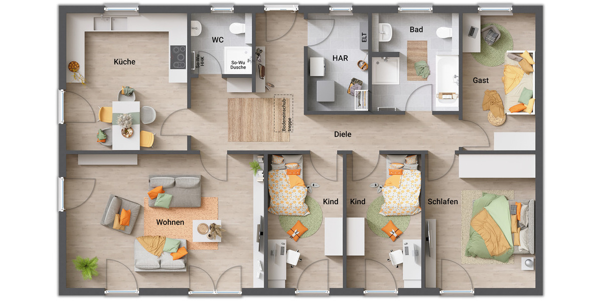 Bungalow Peine Schwicheldt - 6 Zimmer, 130 m&sup2;, 368.290&euro; | Angebot:26358303
