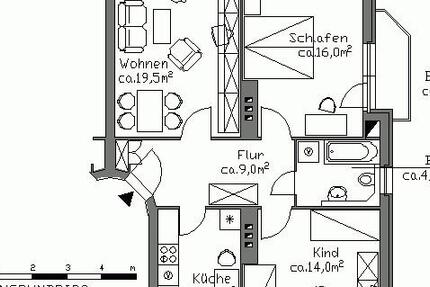 3-Zimmer-Wohnung – ca. 73,18 m² – mit Balkon – in Kürze verfügbar zimmer