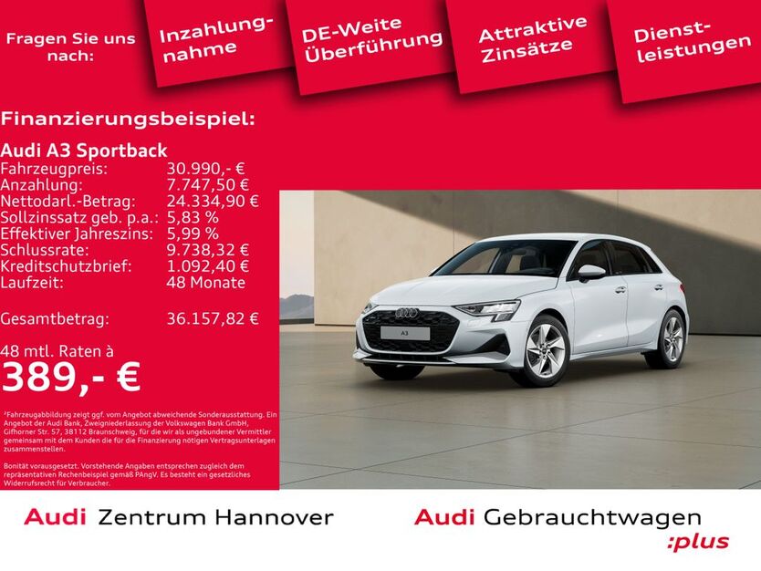Audi A3 24.897 km 30.990 € Hannover 30179
