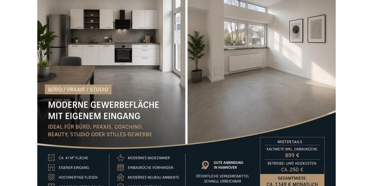 Gewerbeobjekt Hannover Bothfeld-Vahrenheide - 1.149&euro; | Angebot:26478662