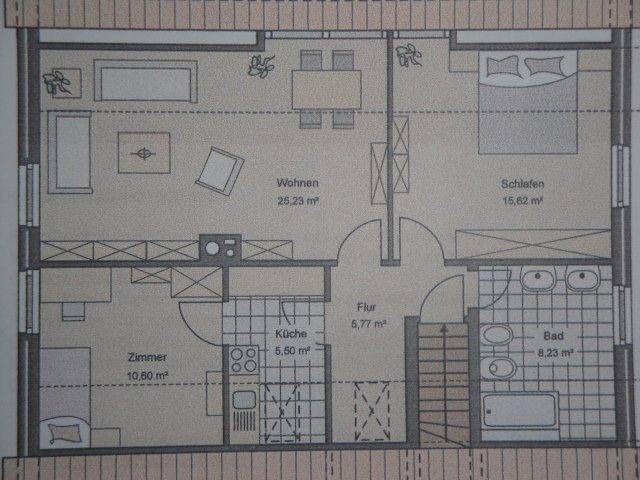 Dachgeschoßwohnung Barsinghausen - 3 Zimmer, 74 m&sup2;, 600&euro; | Angebot:26602535