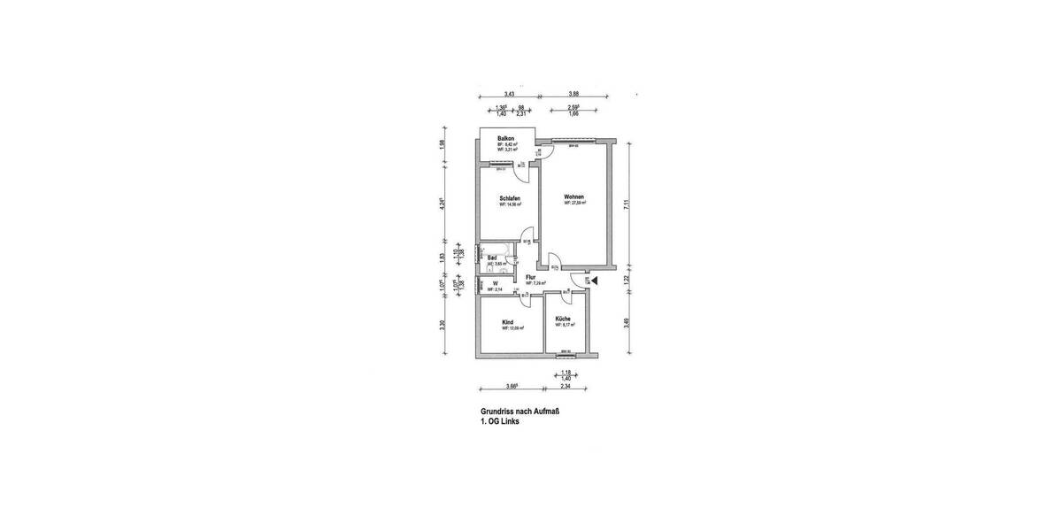 Etagenwohnung Pattensen - 3 Zimmer, 79 m&sup2;, 995&euro; | Angebot:26791181