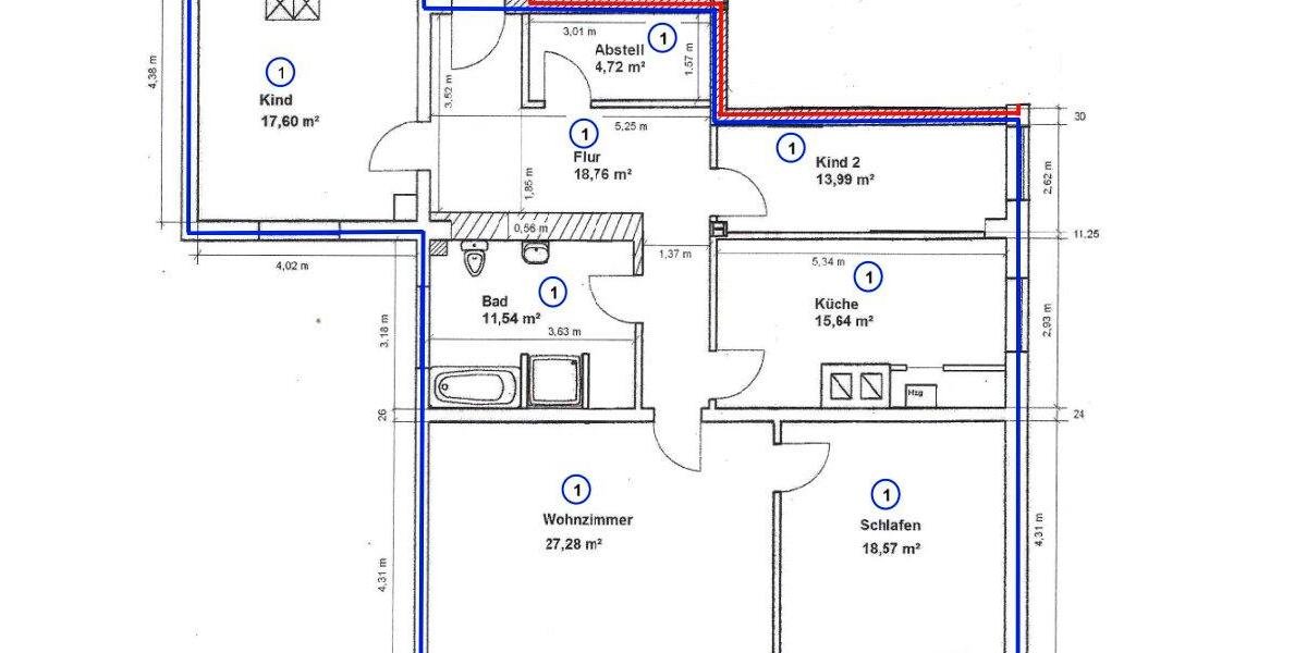 Etagenwohnung Bad Münder am Deister - 4.5 Zimmer, 128 m&sup2;, 920&euro; | Angebot:27605254