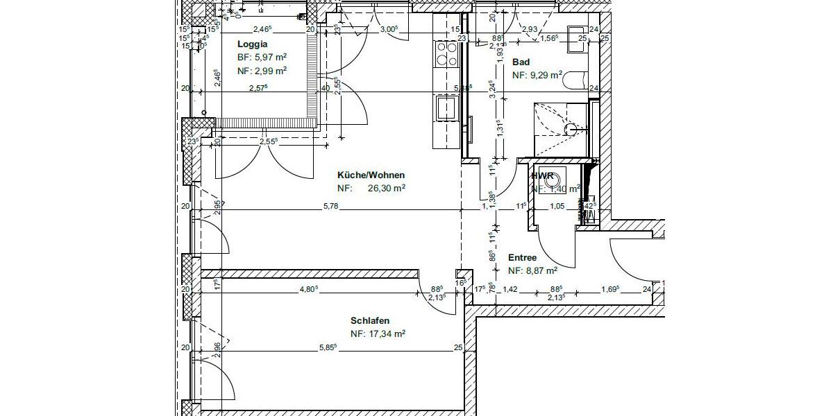 Etagenwohnung Hannover Döhren-Wülfel - 2 Zimmer, 66 m&sup2;, 990&euro; | Angebot:26492918