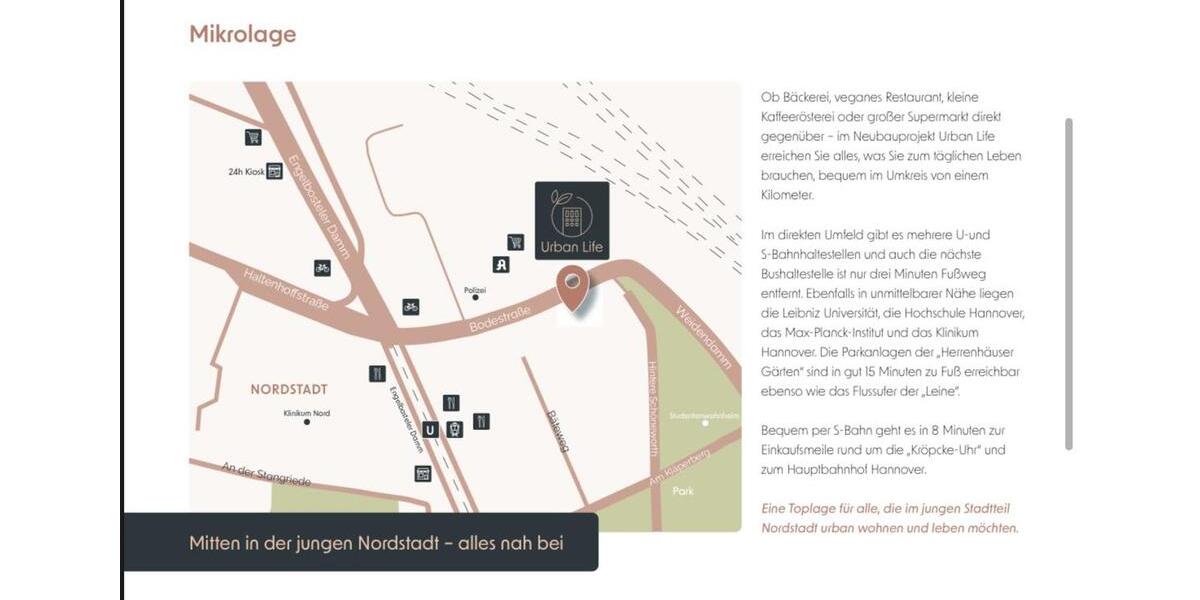 Etagenwohnung Hannover Nord - 1 Zimmer, 39 m&sup2;, 721&euro; | Angebot:24866302