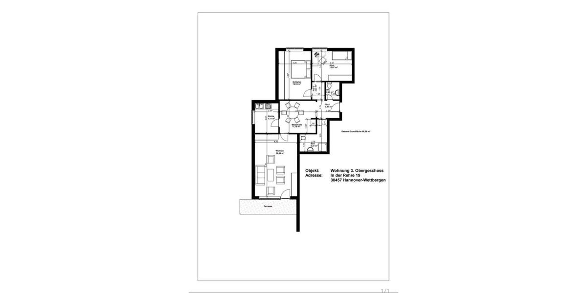Terrassenwohnung Burgdorf - 3 Zimmer, 87 m&sup2;, 1.234.567&euro; | Angebot:26048539