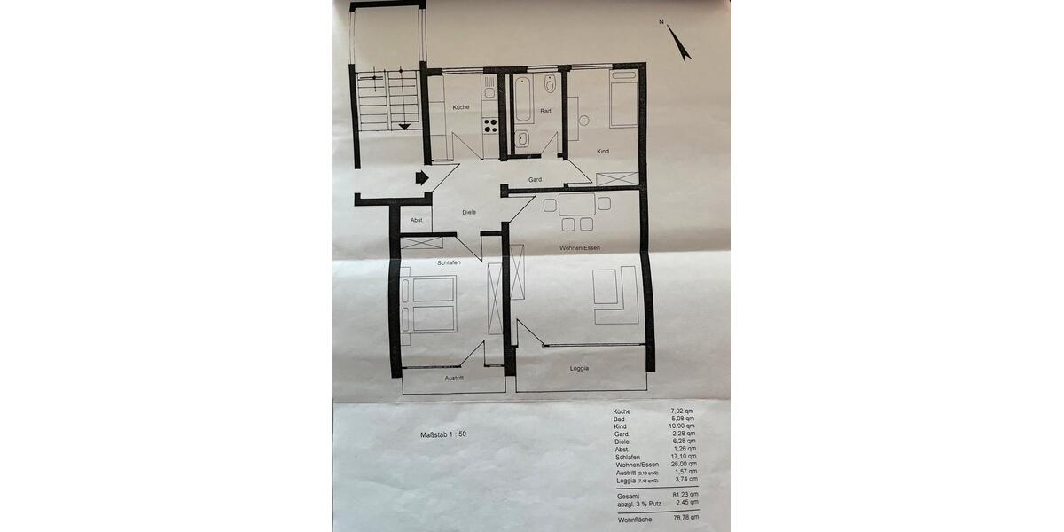 Etagenwohnung Burgwedel - 3 Zimmer, 79 m&sup2;, 190.000&euro; | Angebot:24862069