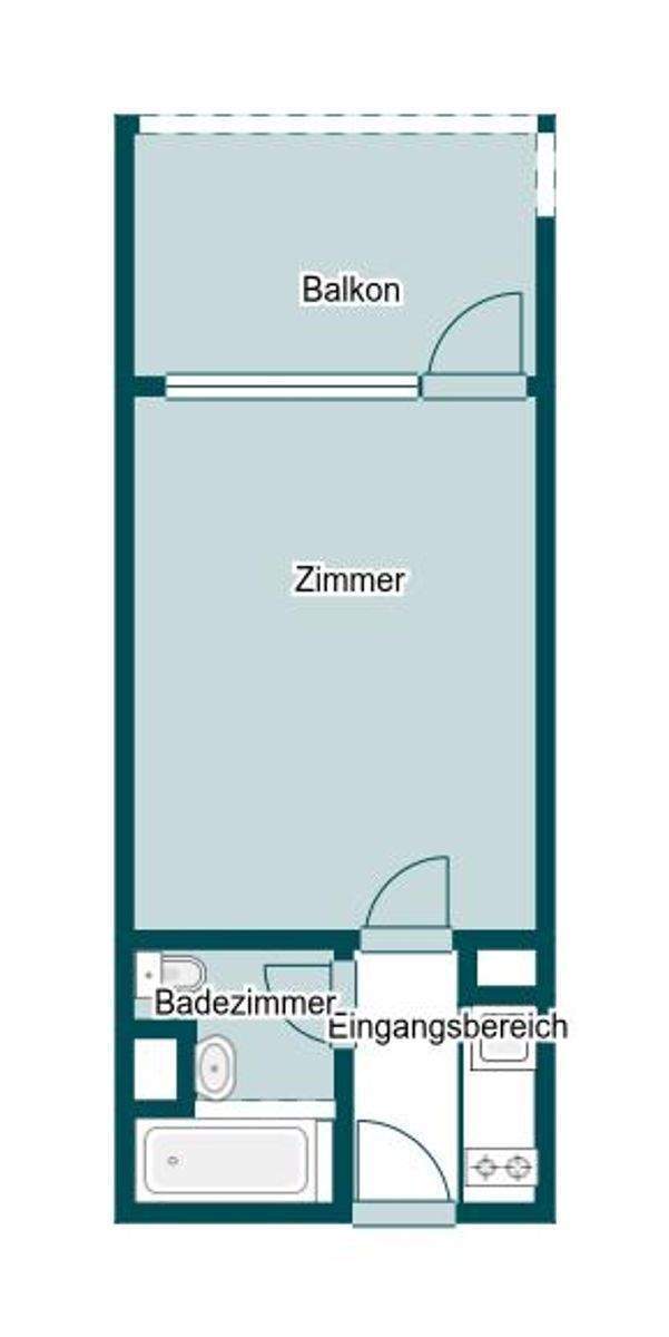 Vermietetes 1-Zimmer-App. mit Balkon und Keller in Hannover Groß-Buchholz 1 zimmer