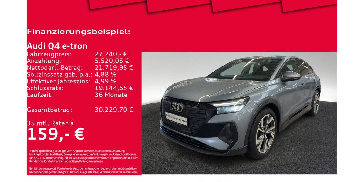 Audi Q4 e-tron 38.265 km 27.240 € Hannover 30179