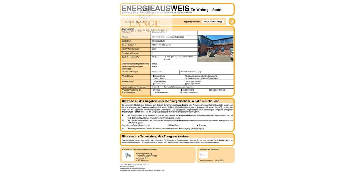 Etagenwohnung Niedersachsen - Neustadt am Rübenberge Mariensee - 1 Zimmer, 45 m&sup2;, 850&euro; | Angebot:25797684